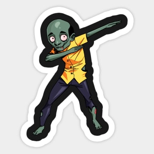 Dabbing Zombie Halloween - Dab Funny Zombies graphic Sticker